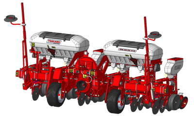 TOSCANO | Pneumatic Seeder Telescopic – Disc Type | Model 6 Units | Total Width 13.81 Feet | HorsePower 100-110 HP | For Tractor