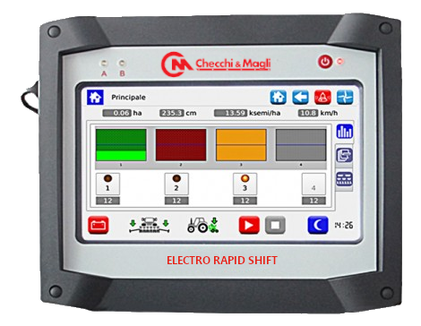 Checchi & Magli Electro Rapid Shift (ERS) | Inter-Plant Spacing 2” - 40” | Customizable Menu In 5 Languages | For Tractor