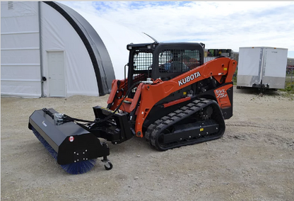 Martatch | Hydraulic Angle Broom | Model MRS24 Series | Width 60", 72", & 84" | Rotary Sweeper | 24" Drum Diameter | Hydraulic Flow 12 To 22 GPM | For Skid Steer