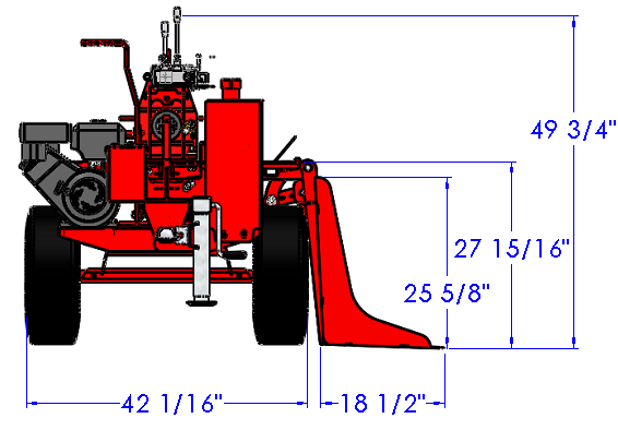 Woody Equipment 4-Way Wedge Standalone Log Splitter | Standard Series | Split Horizontally | 9 HP Honda Power