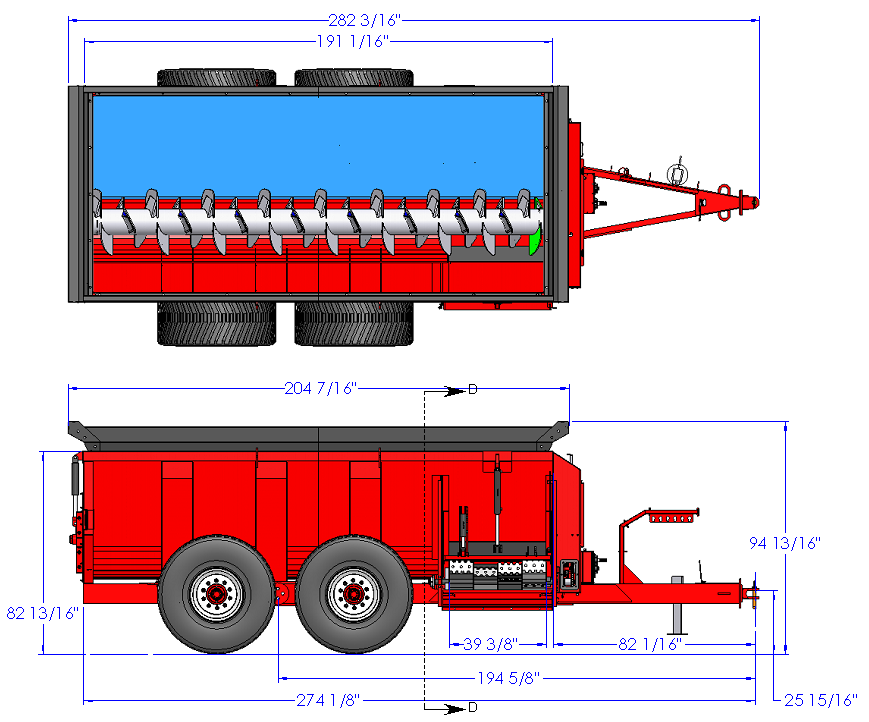 Woody Equipment Semi-Liquid Manure Spreader | Loading Capacity 2500 Gallon | Pull Type | 100 HP + | For Tractors