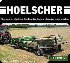HOELSCHER INC. BALE ACCUMULATOR WITH UNIVERSAL WAGON HITCH For TRACTOR