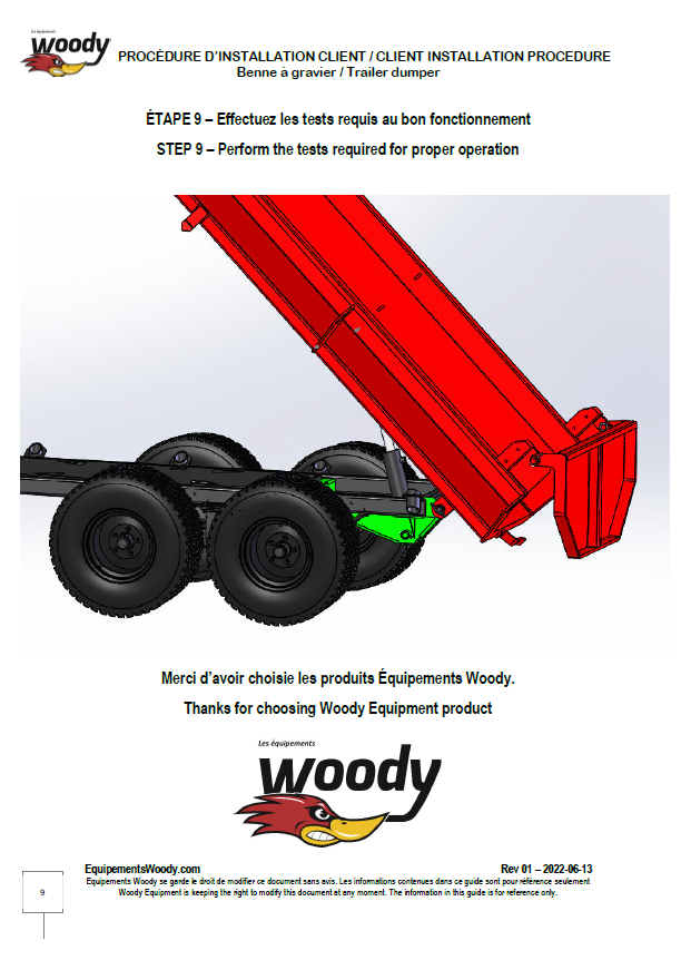 Woody Equipment  7' to 12' Hydraulic Gravel Bin | with Cylinder | For Trailer