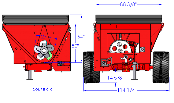 Woody Equipment Semi-Liquid Manure Spreader | Loading Capacity 2500 Gallon | Pull Type | 100 HP + | For Tractors