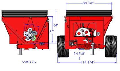 Woody Equipment Semi-Liquid Manure Spreader | Loading Capacity 2500 Gallon | Pull Type | 100 HP + | For Tractors