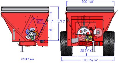 Woody Equipment Semi-Liquid Manure Spreader | Loading Capacity 3300 Gallon | Pull Type | 150 HP + | For Tractors