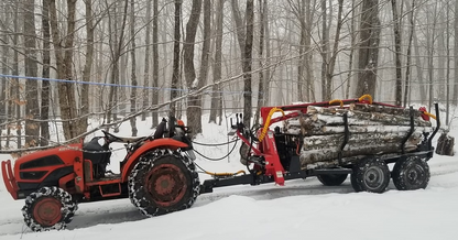 Woody Equipment 10′ Forestry Trailer Model 10-66 LP with Log Loader 125 LP | For Tractors