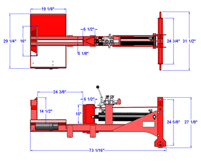 Woody Equipment Log Splitter 3 Point | Split Horizontally & Vertically | 20 Ton | Hydraulic Knife | Powered w/ Tractor Oil