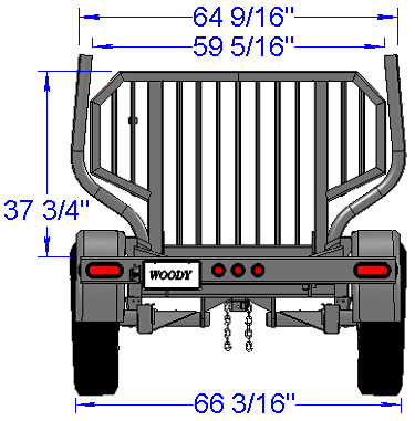 Woody Equipment 10′ Road Trailer Model 10-66 HV-R with Gooseneck Log Loader Model 115 HD & 130 HD | Pull Type | For Small Trucks & Tractors