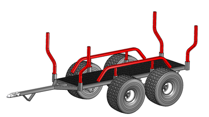 Woody Equipment 7’ Forestry Trailer Model 7-45 | Weight 390 lb. | Pull Type | For ATV/ Quad