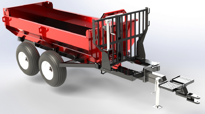 Woody Equipment  7' to 12' Hydraulic Gravel Bin | with Cylinder | For Trailers