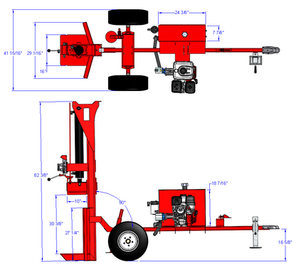 Woody Equipment Fully Autonomous Log Splitter 3 Point | Standard Series | Split Horizontally & Vertically | 5.5 HP To 9 HP Honda Power