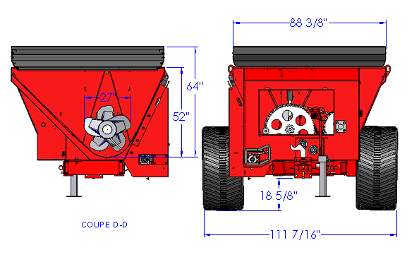 Woody Equipment Semi-Liquid Manure Spreader | Loading Capacity 2500 Gallon | Pull Type | 100 HP + | For Tractors