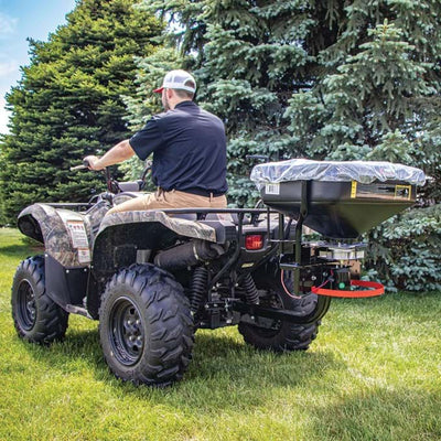 Wildlife Farming ATV/UTV Dry Material Spreader | 2″ Receiver Mount | 145 lb Hopper | Seed–Fertilizer–Ice Melt | 350–900cc | For ATV/UTVs