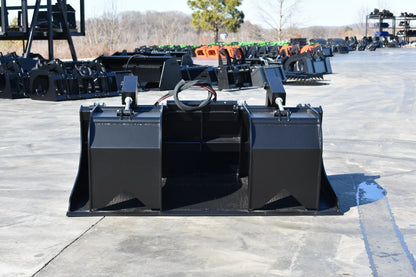 Loflin Fabrication Monster Grapple Bucket | 72" To 96" Width | Hydraulic Flow 44 To 86 GPM | For Skid Steers