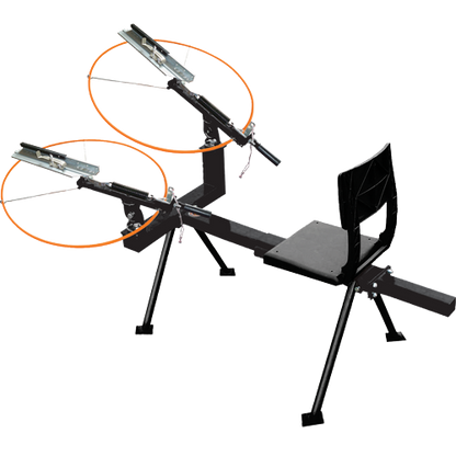 Do All Traps Double-Head Full Cock Trap Thrower | Model DT500 | Launches Up to 4 Clay Targets | 3-Pivot Mount System | 80-Yard Range