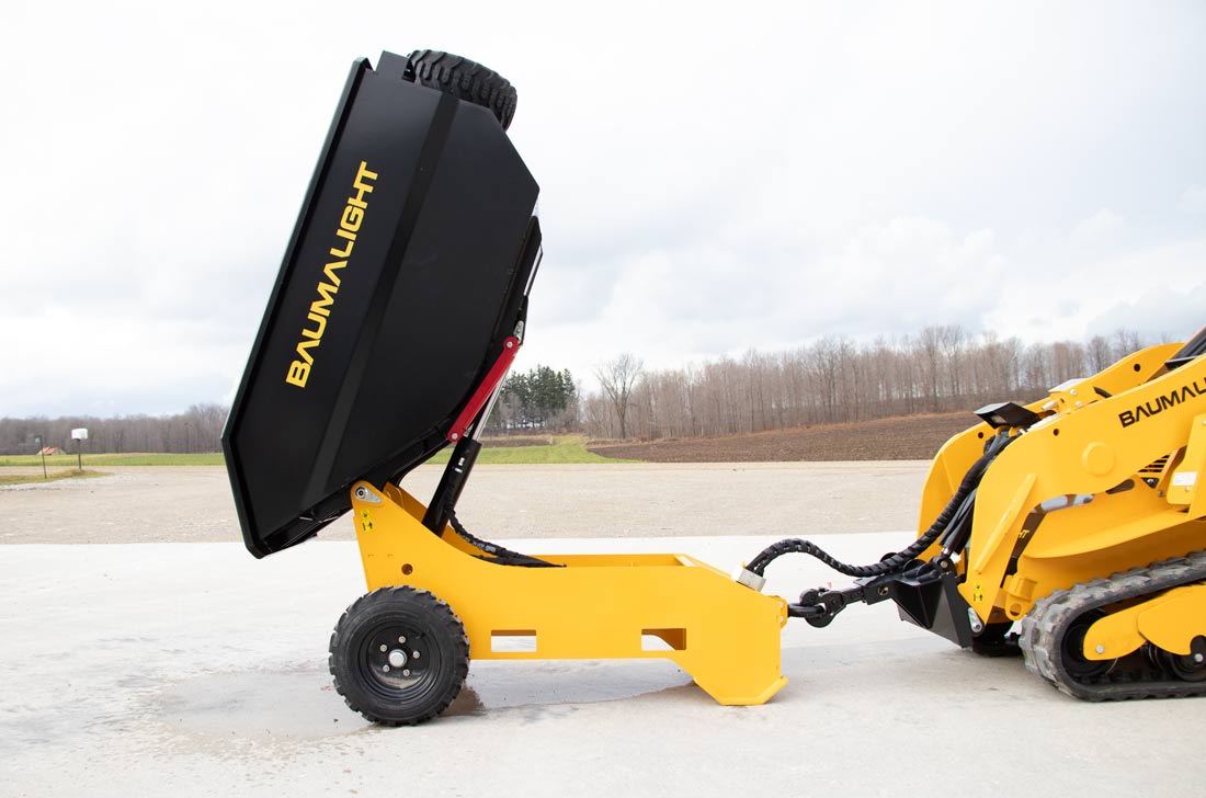 Baumalight Trailer Dumper | Model DW51QT | Width 35.5" | 5-10 GPM | For Mini Skid Steers