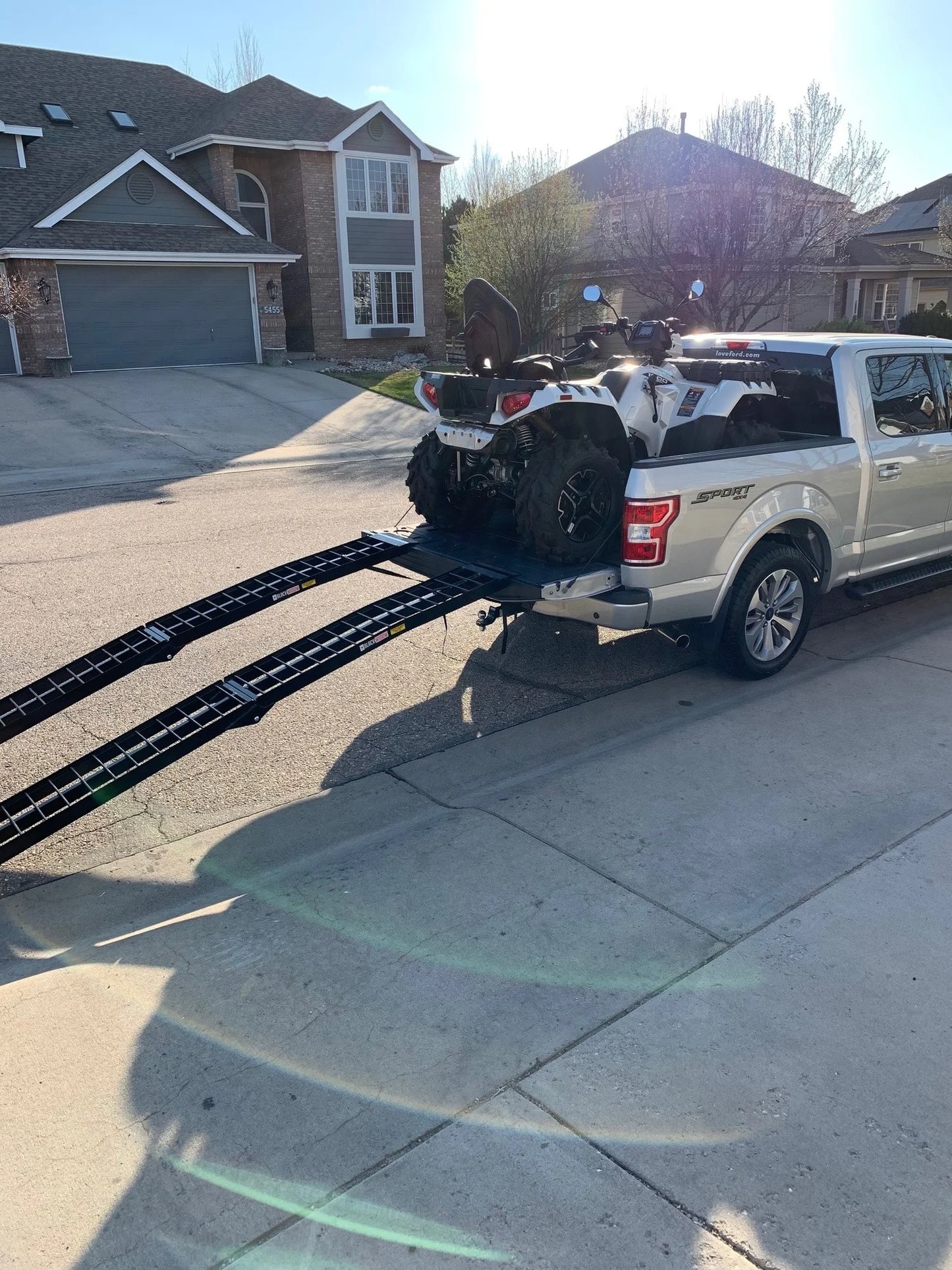 Black Widow Arched Folding Dual Runner ATV Ramps | Model BW-12012-2 | Size 10 ft x 12.25 Inch | Capacity 2,000 lb | Horsepower 4 To 90+ HP | For ATVs