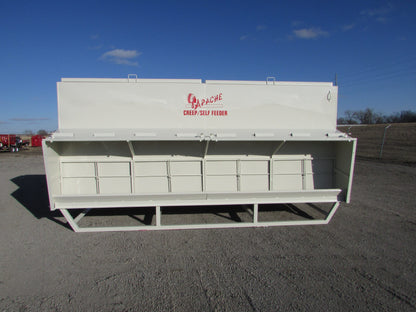 Apache Equipment 300 Creep/Self Feeder | Length 16' | Capacity 300 Bushel | Portable & Skid | Heavy‑Duty Steel & Galvanized Options | For Daily Feeding Pressure