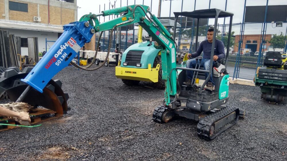 HydroRam HK10 Hydraulic Hammer | Overall Length 52" | For 1.1-2.8 Ton Mini Excavators