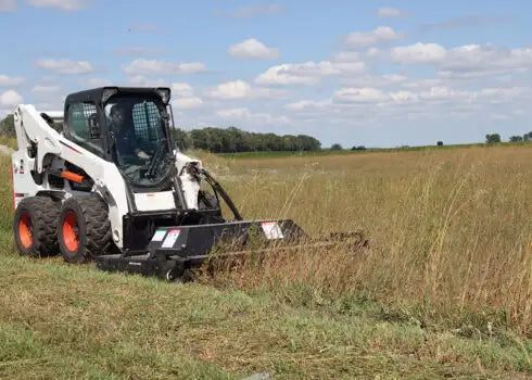 ERSKINE DUAL ROTARY BRUSH MOWER | 84” MODELS | WITH WHEEL & REPLACEMENT BLADE KIT | FOR SKID STEER