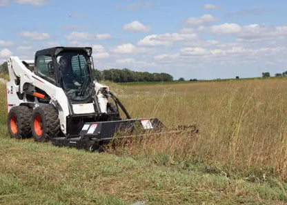 ERSKINE DUAL ROTARY BRUSH MOWER | 84” MODELS | WITH WHEEL & REPLACEMENT BLADE KIT | FOR SKID STEER