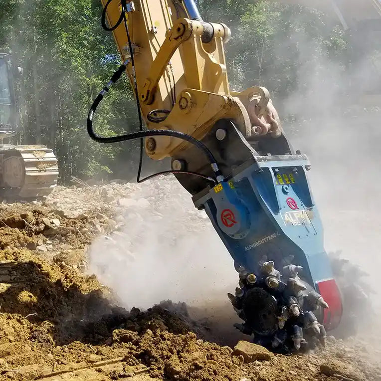 RockZone Rock and Concrete Grinder Attachment | Models G50, G60 & G125 | Width 41" To 59" | 40 To 150 Ton | For Excavators