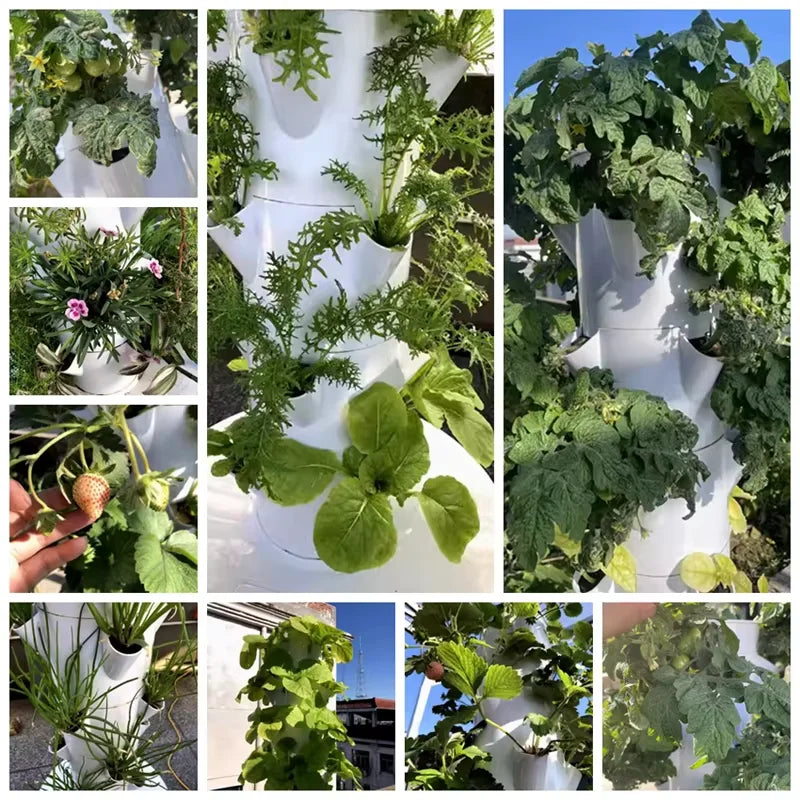 Lyine Hydroponic System Vertical Planter | 9-Layer Aeroponics Tower | Height 165 cm