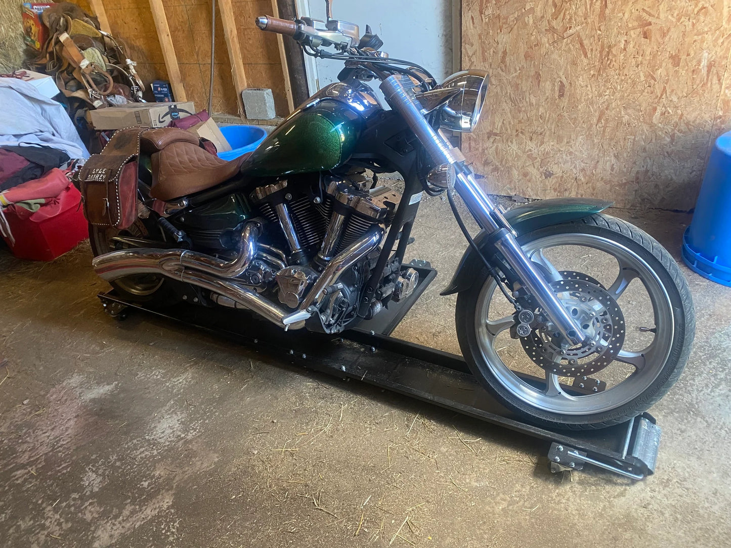 Black Widow Cruiser & Chopper Motorcycle Dolly | Model CRUISER-DOLLY | Track Size 94" x 8" | Capacity 1,250 lb | For Cruiser & Chopper Motorcycles