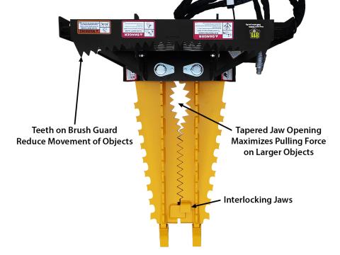 Danuser | Intimidator Tree Puller | Model 12201T | 34" Jaw Opening | Horsepower 125 HP | For Tractor