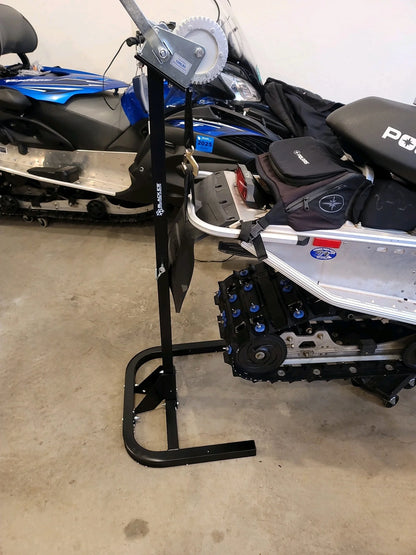 Black Widow Black Ice Snowmobile Lift with Winch | Model SNO-LIFT-WINCH | Base Size 22" x 18.5" | Capacity 700 lb | For Snowmobile