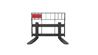 Erskine Pallet Forks | Model Walk Thru & Solid Back | Fork Length 42”–60” | Load Rating 3,700–5,500 lb | 8 To 30+ GPM | For Skid Steer