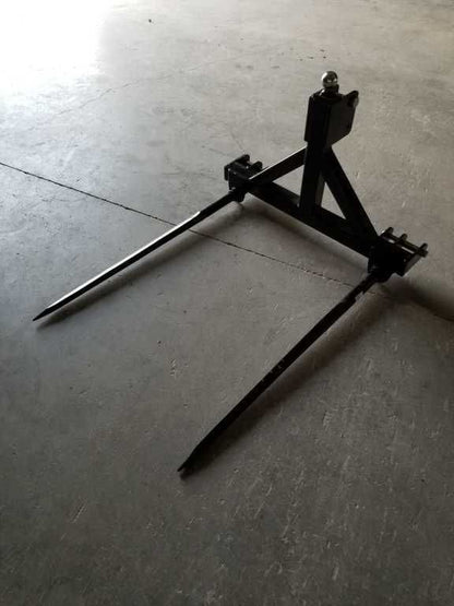 Global Equipment Apache 3PT 2 Bale Spear | Model 3PT | Dual Spears 49" | 30–50 HP | For Tractor
