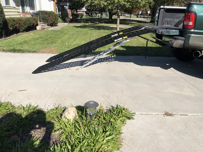 Black Widow Folding Arched Motorcycle Ramp | Model BW-9417-HD | Size 7' 10" x 17.5" | Capacity 1,500 lb | For Motorcycle & Dirt Bike Loading