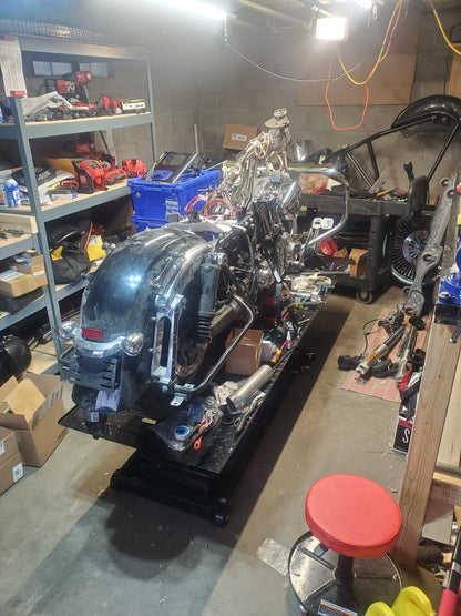 Black Widow Hydraulic Motorcycle Lift Table | Model BW-680 | Platform Size 86-3/4" x 26-7/8" | Capacity 1,000 lb | For Street, Sport & Racing Bikes