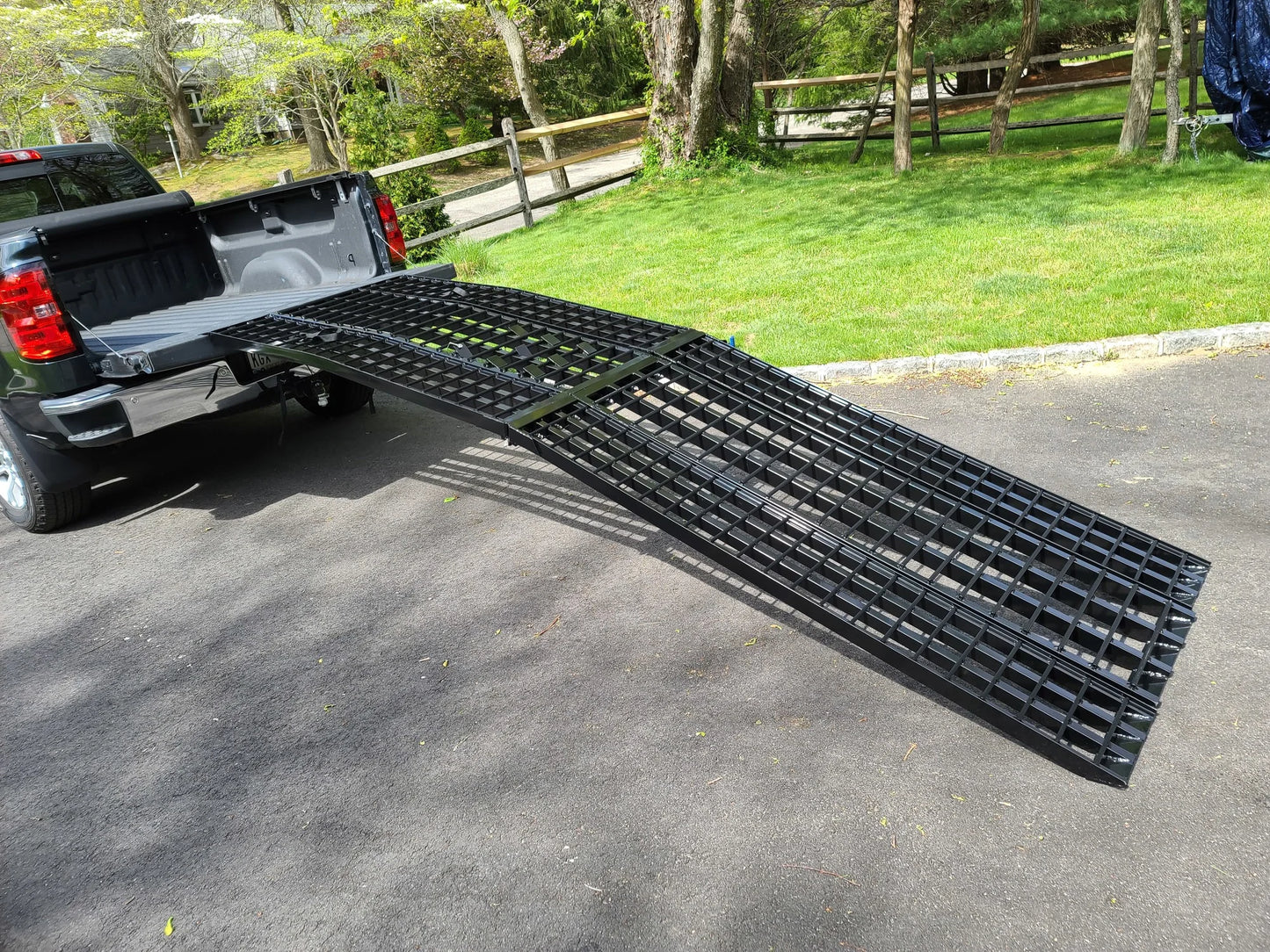 Black Widow Heavy-Duty Folding Arched Motorcycle Ramp | Models BW-12040-HD & BW-14440-HD | Size 40" Wide | Capacity 1,500 lb | For Street, Touring & Cruiser Motorcycles