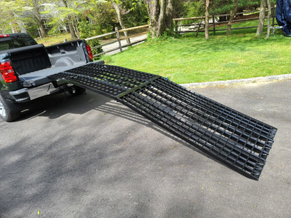 Black Widow Heavy-Duty Folding Arched Motorcycle Ramp | Models BW-12040-HD & BW-14440-HD | Size 40" Wide | Capacity 1,500 lb | For Street, Touring & Cruiser Motorcycles