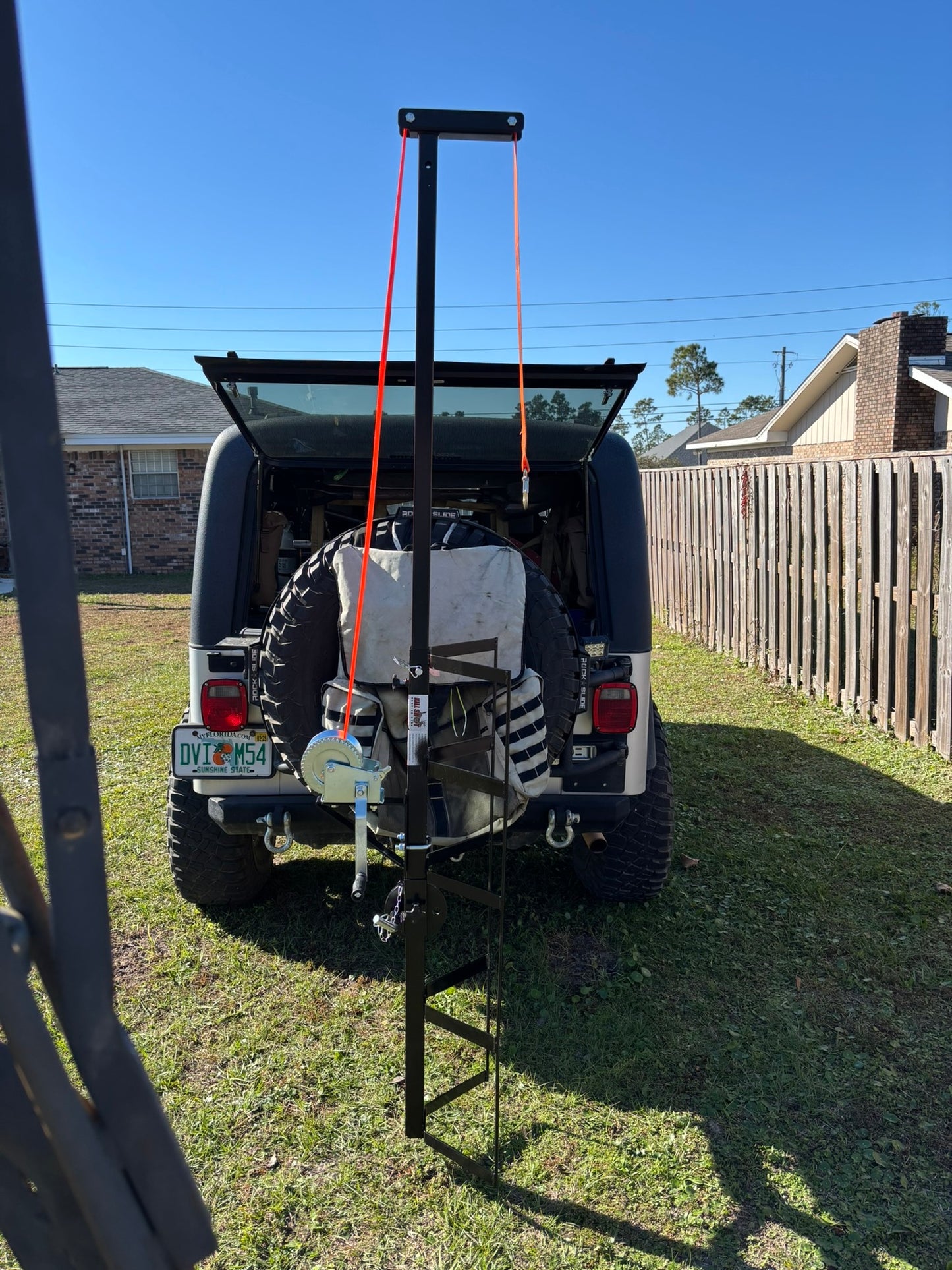 KShot Hitch-Mounted Deer Hoist & Carrier | Model DEER-HOIST-CARRIER | 40.25" L x 18.5" W | 600 lb Capacity | 20 To 100+ HP | Trucks, SUVs, ATVs & UTVs