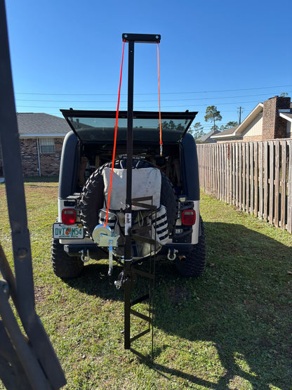 KShot Hitch-Mounted Deer Hoist & Carrier | Model DEER-HOIST-CARRIER | 40.25" L x 18.5" W | 600 lb Capacity | 20 To 100+ HP | Trucks, SUVs, ATVs & UTVs