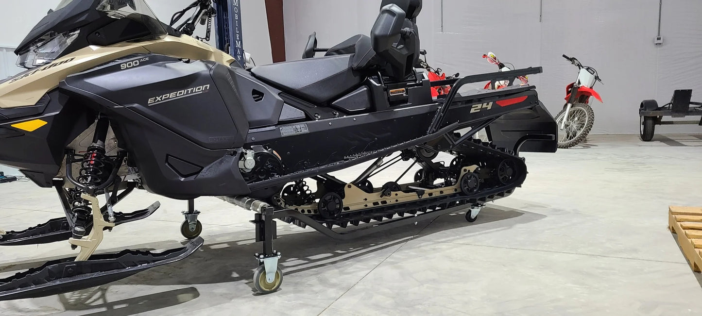 Black Widow Black Ice Snowmobile Dolly | Model SNO-DOLLY | Width 46.25" | 1,500 lb Capacity | Folds to 83.25" x 20.325" x 10" | For Snowmobile
