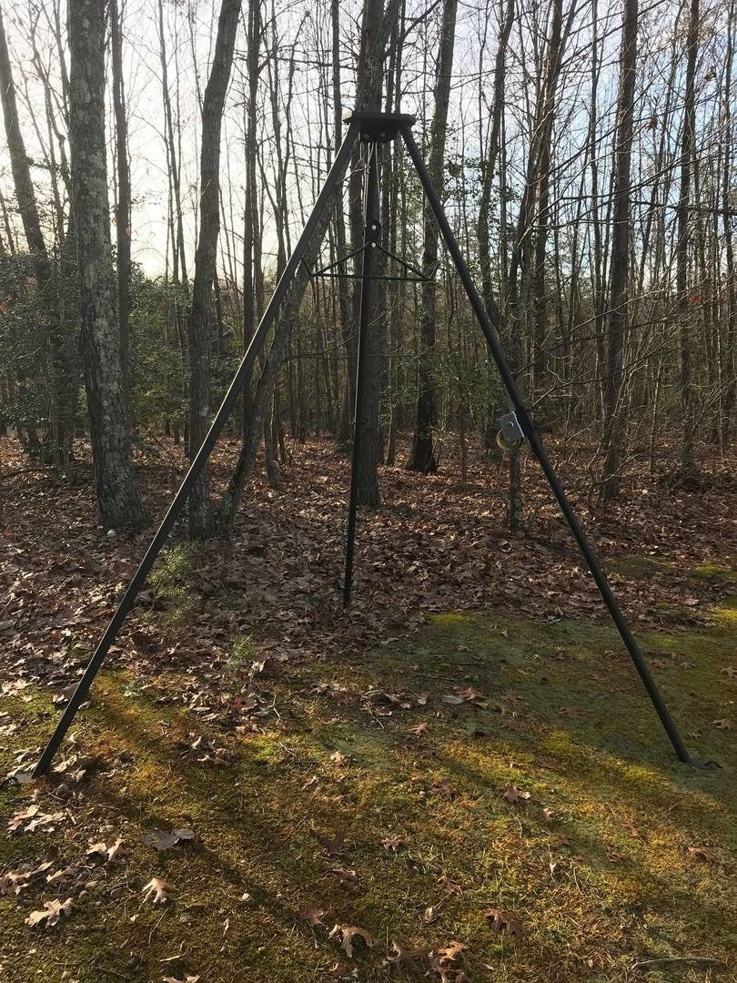 KShot Tripod Game Hoist W/ Gambrel | Model DRC-DTP-V2 | Height 107" | Capacity 500 lb | For Hunting & Field Dressing