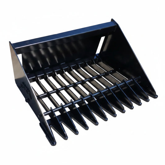 EIP Manufacturing Mini Rock Bucket | Model MRB36, MRB43 & MRB49 | Widths 36" To 49" | 8 To 30+ GPM | For Mini Skid Steer