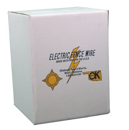 OKBRAND Electric Fence Wire | 266-0 | 14 Gauge | 1/4-Mile | Galvanized Wire For Fencing