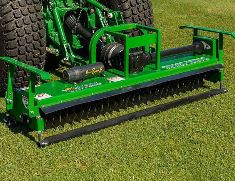 TurfTime Commercial Grass Dethatcher - Verticutters | 30-46 Blades | Model TM-6000 | 57″ Working Width | 25-30HP| For Tractor