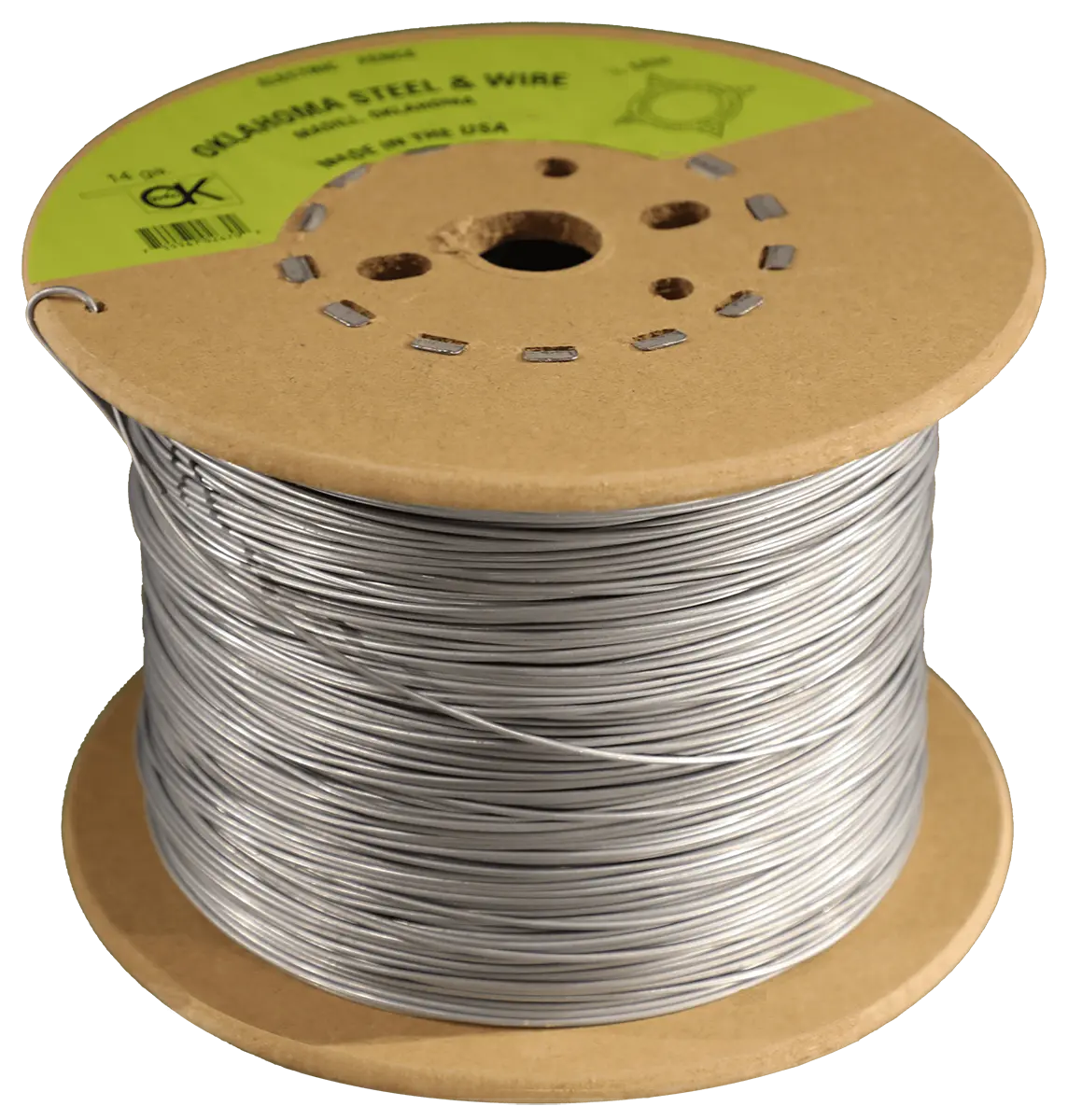 OKBRAND Electric Fence Wire | 266-0 | 14 Gauge | 1/4-Mile | Galvanized Wire For Fencing