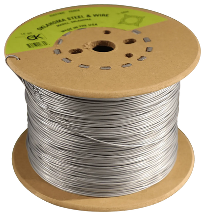 OKBRAND Electric Fence Wire | 266-0 | 14 Gauge | 1/4-Mile | Galvanized Wire For Fencing