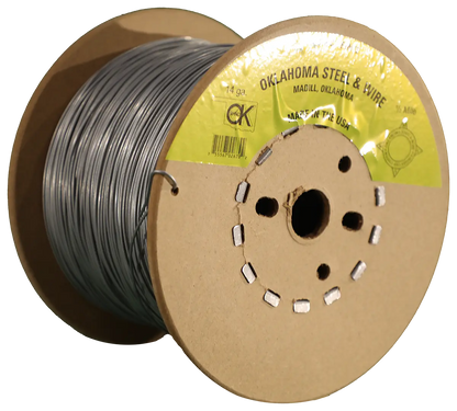 OKBRAND Electric Fence Wire | 266-0 | 14 Gauge | 1/4-Mile | Galvanized Wire For Fencing