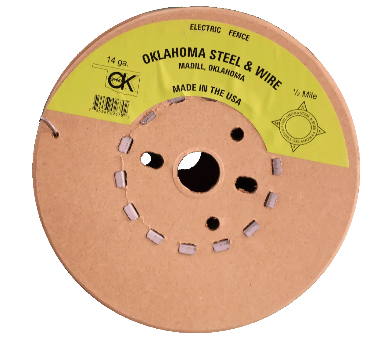 OKBRAND Electric Fence Wire | 266-0 | 14 Gauge | 1/4-Mile | Galvanized Wire For Fencing