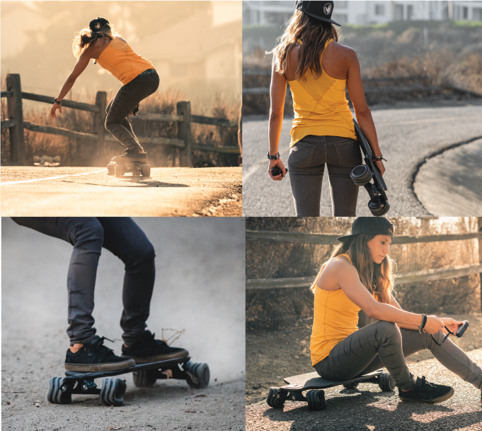 Shark Wheels Electric Recharge & Power Longboard | Wheel Size 80mm | Top Speed 17 -25 MPH | Range 7 - 20+ Miles