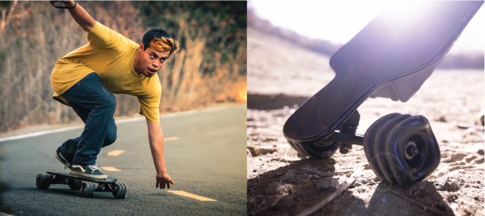 Shark Wheels Electric Recharge & Power Longboard | Wheel Size 80mm | Top Speed 17 -25 MPH | Range 7 - 20+ Miles